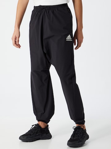 ADIDAS SPORTSWEARTapered Sportske hlače 'Z.N.E.' - crna boja: prednji dio