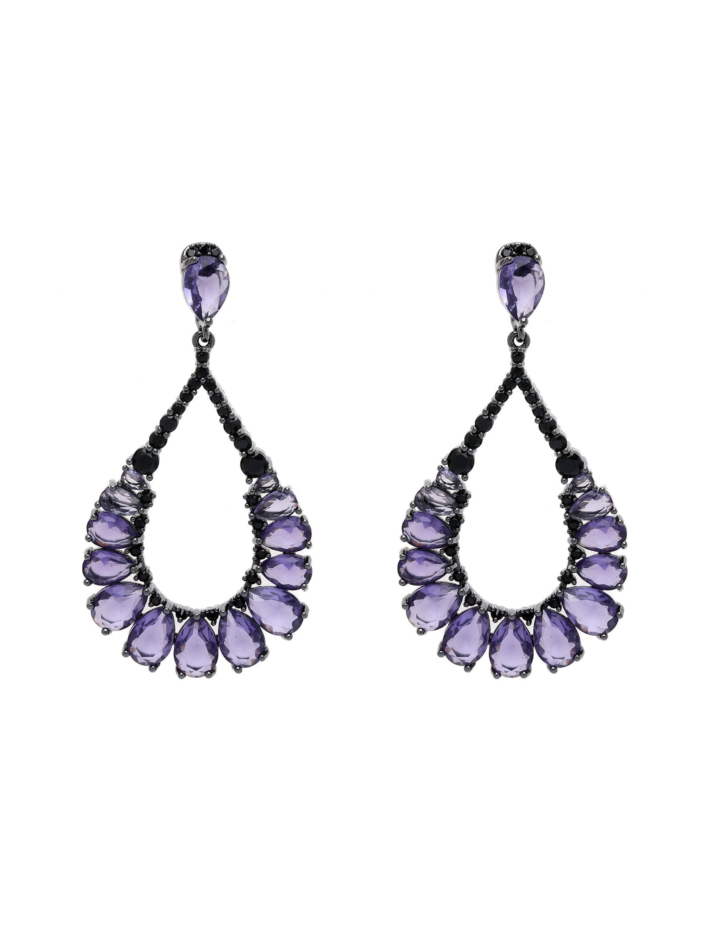 AVANT-GARDE PARIS Ohrringe 'Luciala'‌‌‌‌ in Lila: Vorderseite