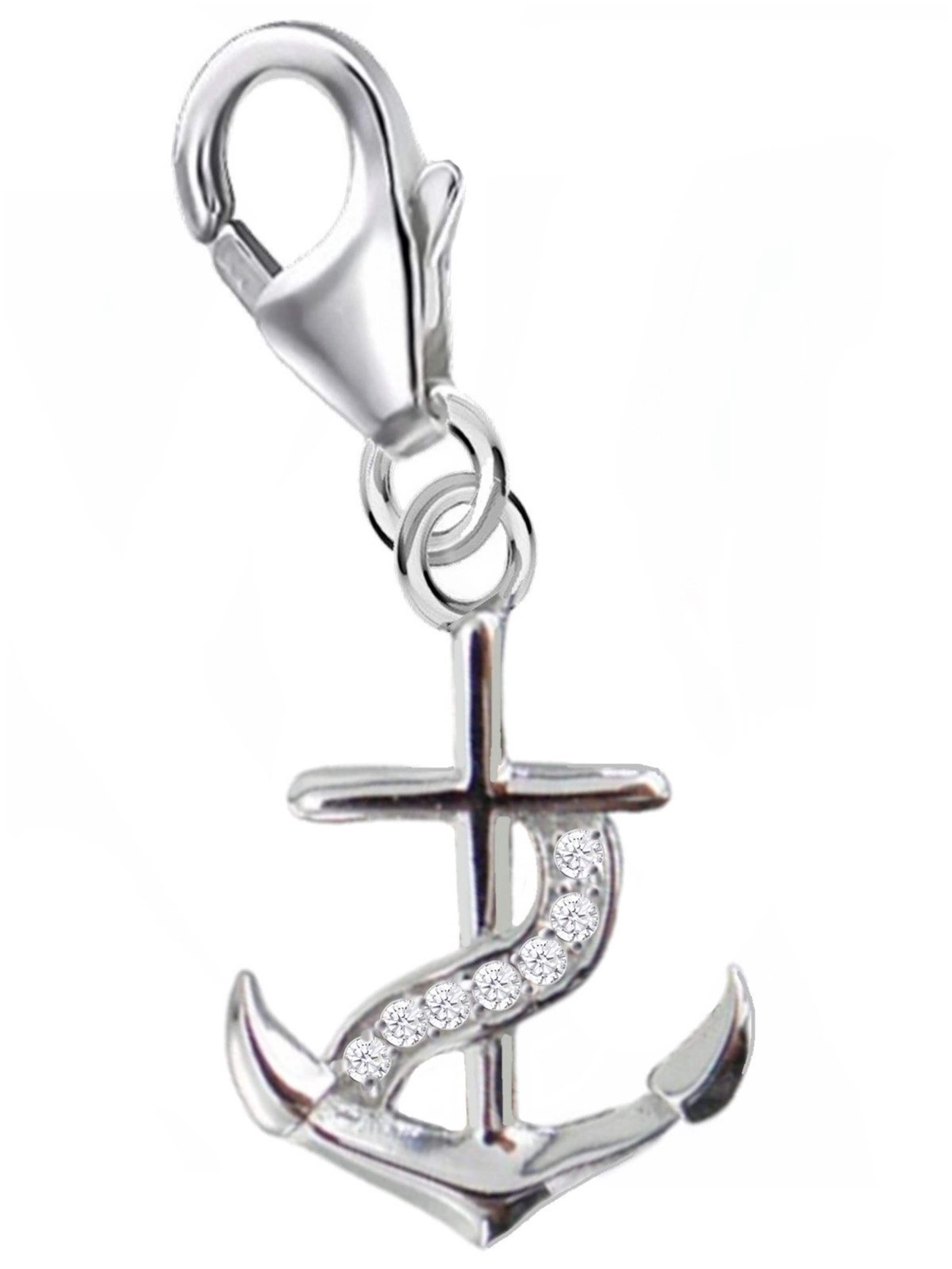 Goldene Hufeisen Pendant 'Anker' in Silver: front