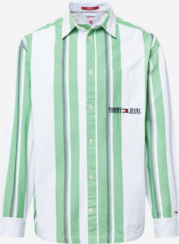 Coupe regular Chemise Tommy Jeans en vert : devant