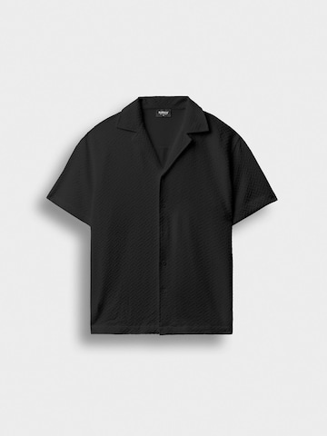 Burocs Button Up Shirt in Black: front
