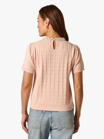 Adrianna Papell Rundhalspullover 'Embellished Neck Pullover' in Pink