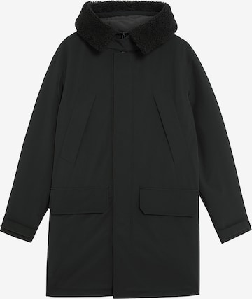 Parka mi-saison Lyle & Scott en noir : devant
