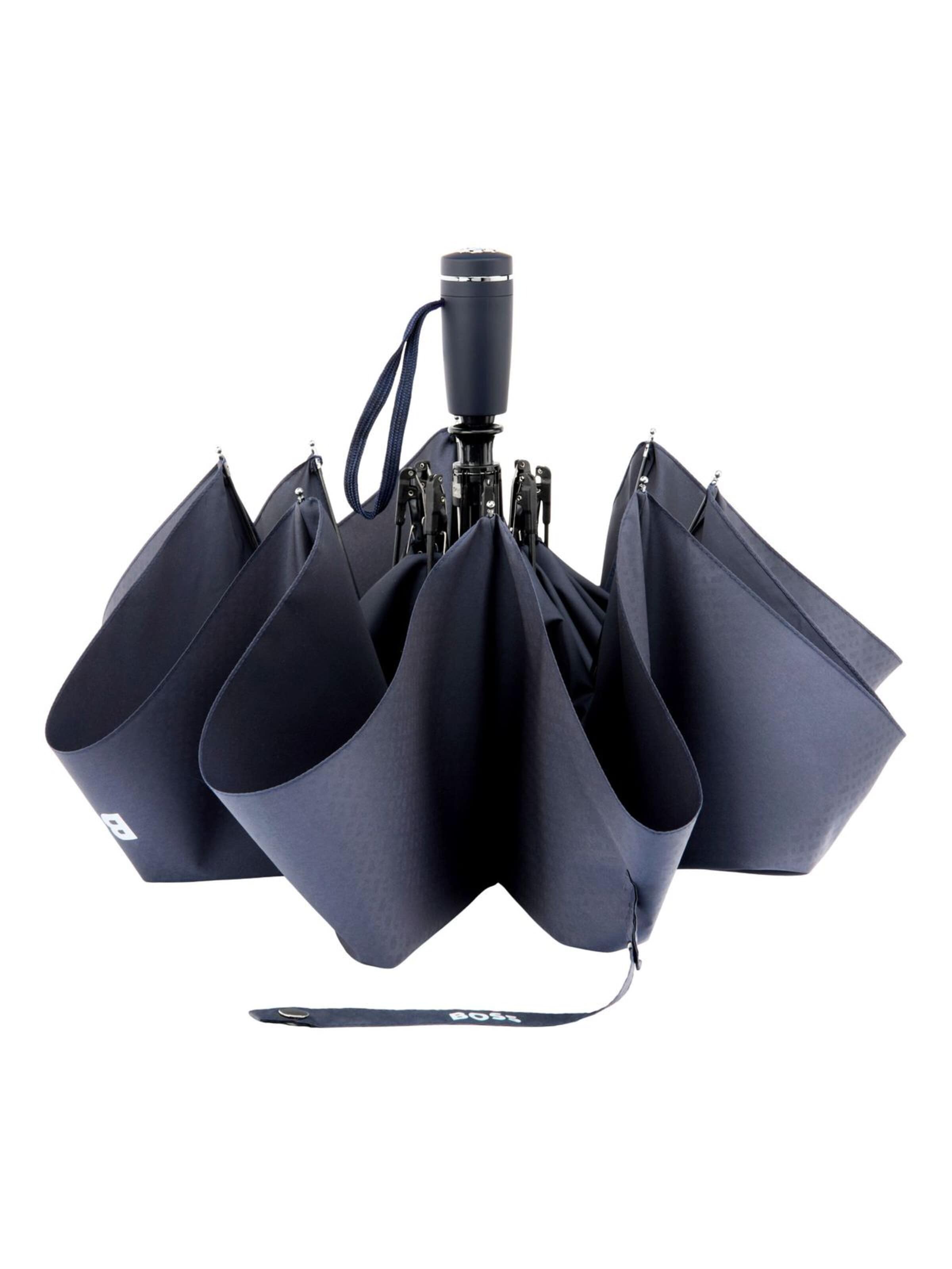 BOSS Paraplu 'Pocket umbrella Double B' in Blauw