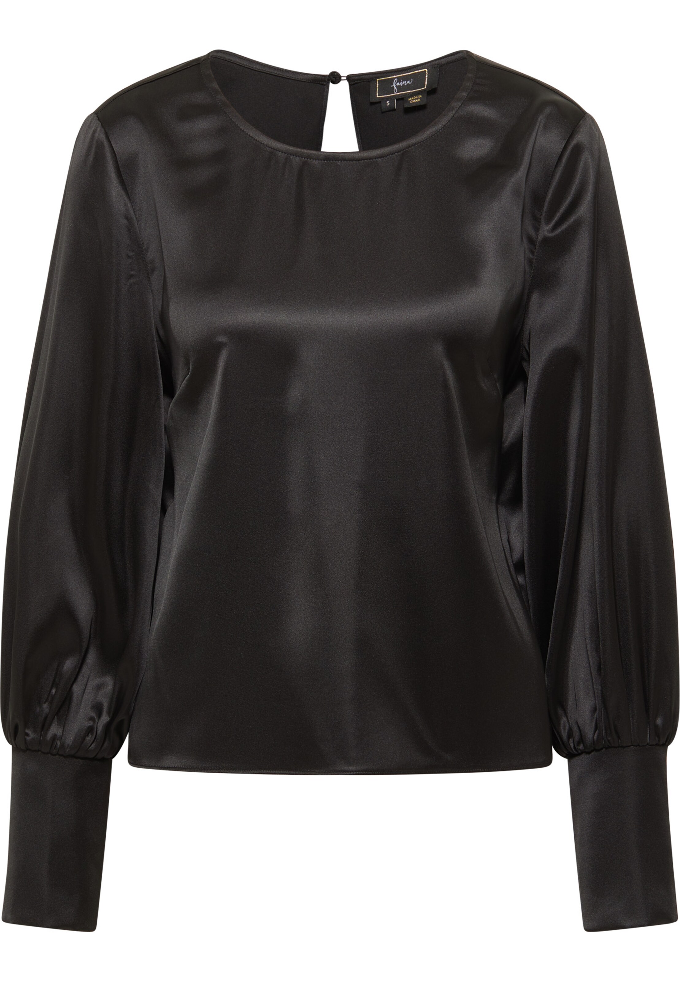 faina Bluse in Schwarz: Vorderseite