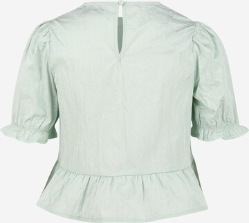 Missguided Petite Blouse 'PEPLUM' in Groen