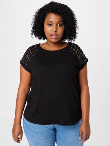 Tricou 'Hilde' de la ABOUT YOU Curvy pe negru: față