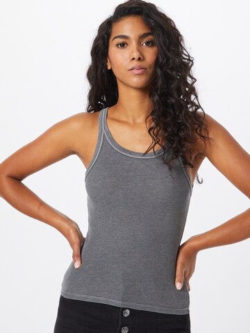 American Eagle Top 'TOMBOY' in Grey: front