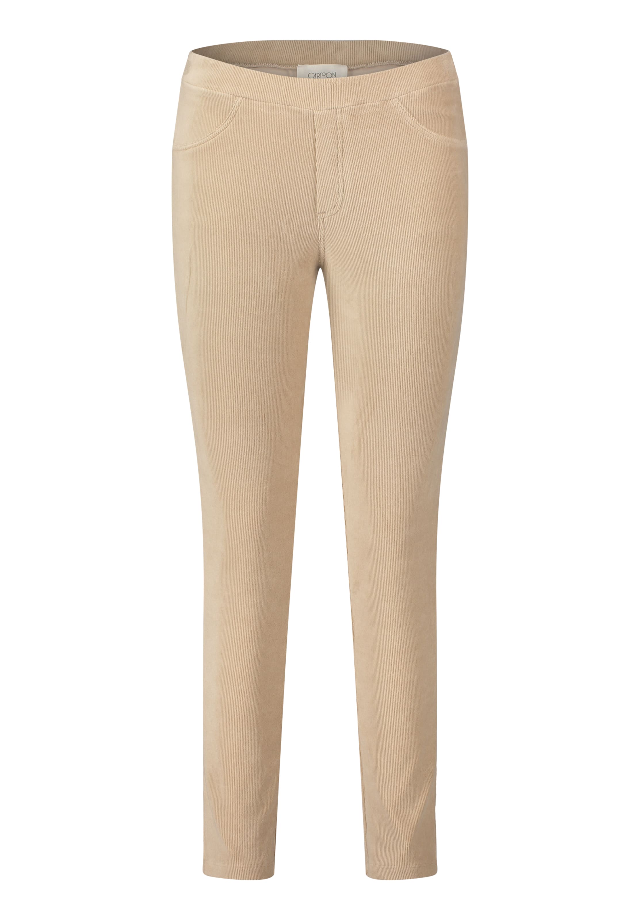 Skinny Pantaloni de la Cartoon pe bej: față