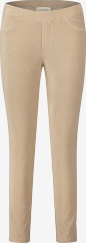 Cartoon Skinny Pants in Beige: front