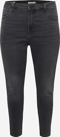 Levi's® Plus Jeans '721 PL Hi Rise Skinny' in Zwart: voorkant