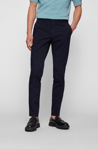 BOSS Black Slim fit Chino Pants 'Kaito' in Blue: front