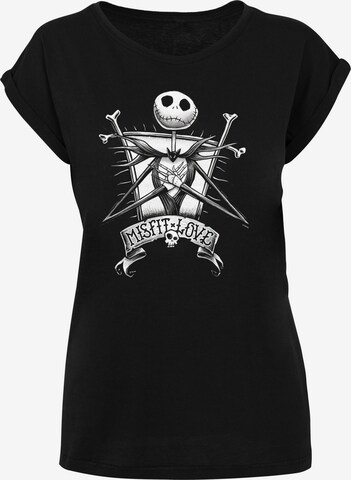 F4NT4STIC T-Shirt 'Disney The Nightmare Before Christmas Misfit Love' in Schwarz: predná strana