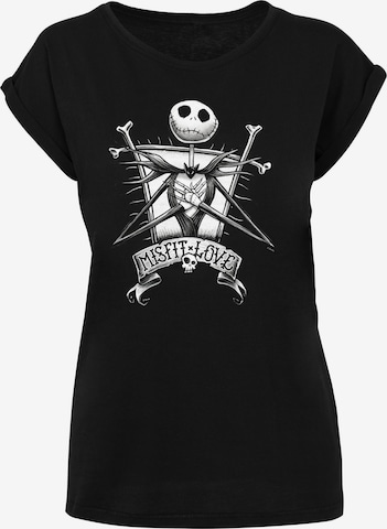 F4NT4STIC Shirt 'Disney The Nightmare Before Christmas Misfit Love' in Black: front