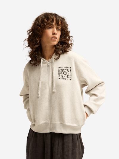 BILLABONG Zip-Up Hoodie 'Always Looking' in L in Black / mottled white, Item view