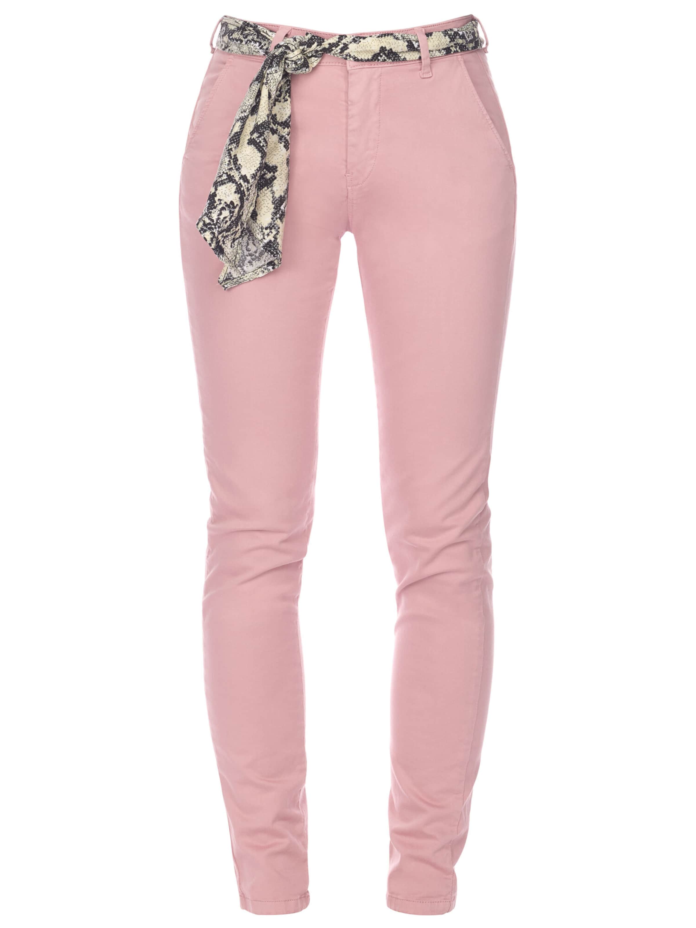 Pantalon chino 'Dyli 5' Le Temps Des Cerises en rose : devant