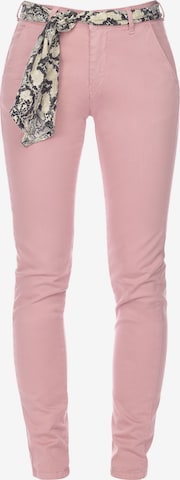 Regular Pantalon chino 'Dyli 5' Le Temps Des Cerises en rose : devant