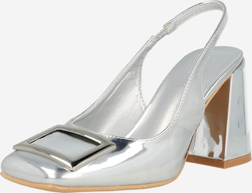 GLAMOROUS Slingback Pumps in Silver: front