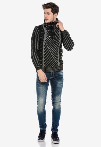 CIPO & BAXX Strickpullover 'CP212' in Schwarz