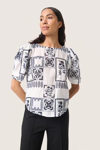 SOAKED IN LUXURY Bluse 'Reesha' i hvid: forside