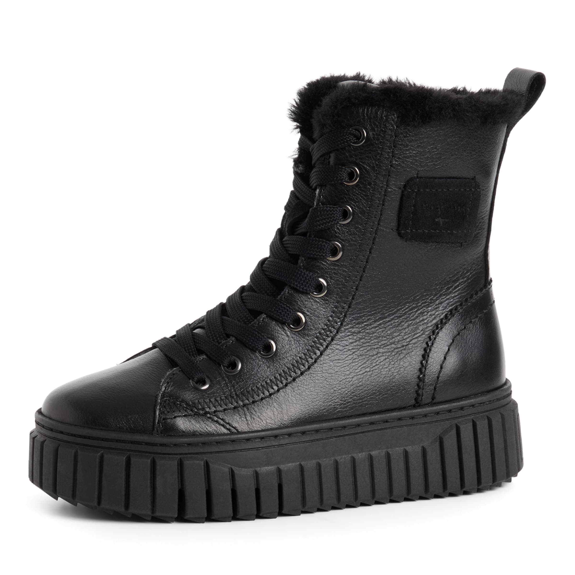 Stivaletto stringato di Tamaris in nero: frontale
