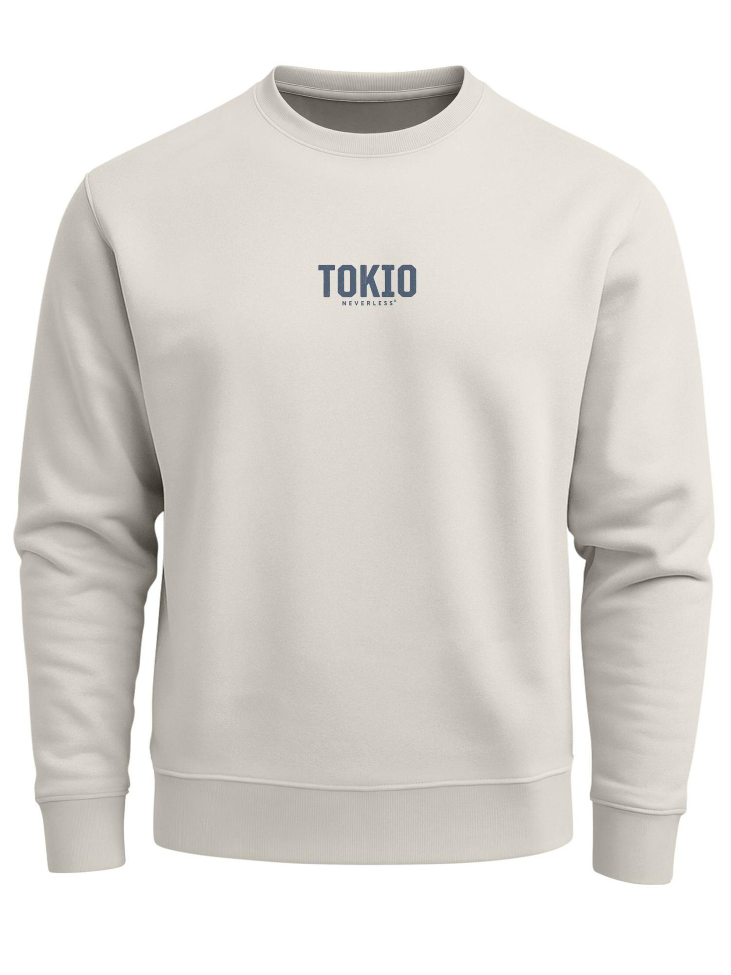 Neverless Sweatshirt 'Tokio' in Beige: front