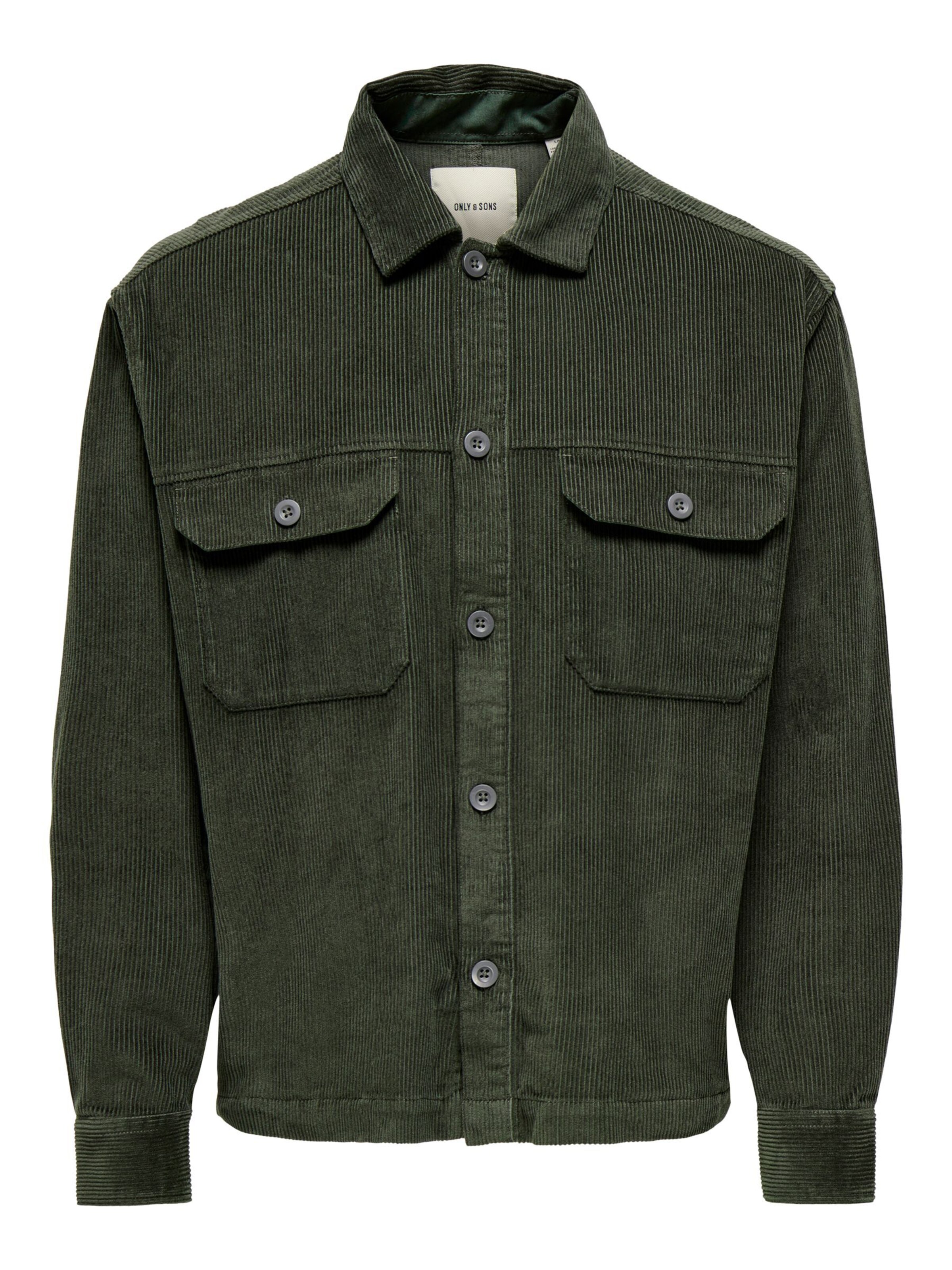 Coupe regular Chemise 'ONSSimon' Only & Sons en vert : devant