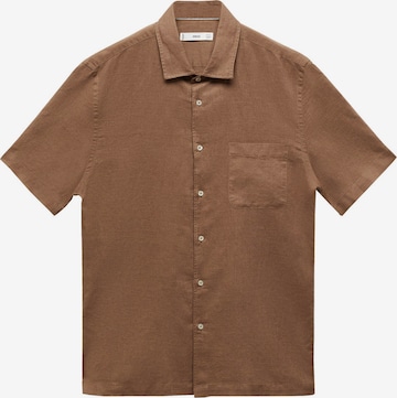 MANGO MAN Regular fit Skjorta 'Ants' i brun: framsida