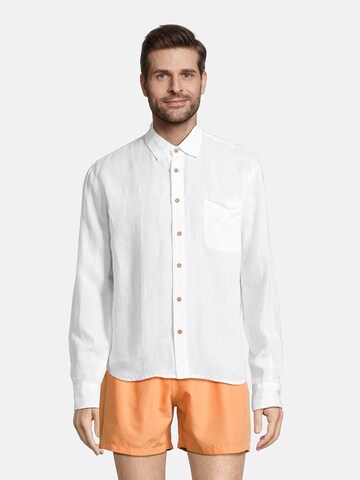 Boardies Regular fit Button Up Shirt 'Fiorella Sea Salt L/S' in White: front