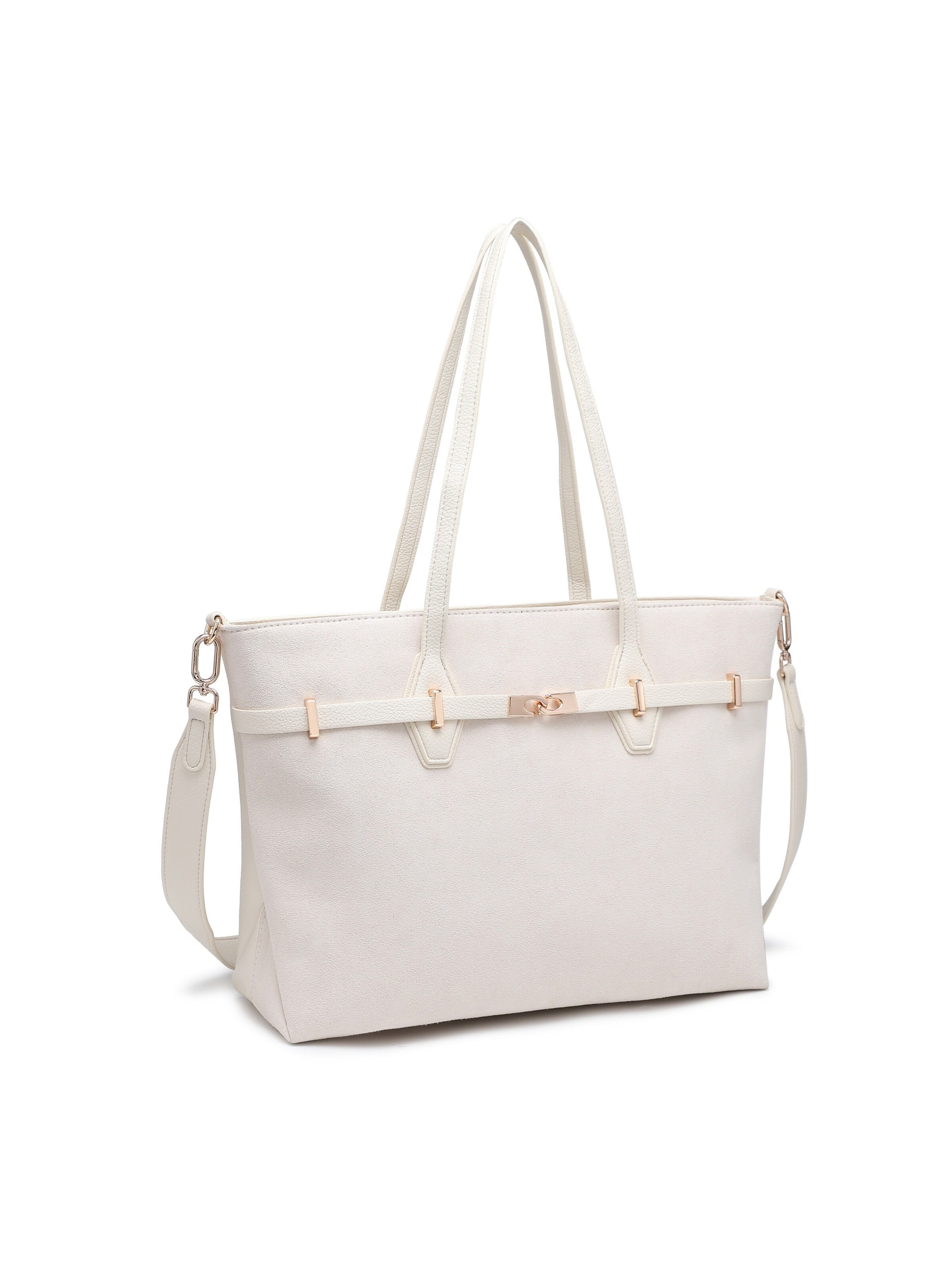 Borsa a mano 'Borsa a Mano Donna Ecopelle - Modello KSD52134 con Tracolla Staccabile' di Kassandra in beige
