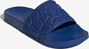 ADIDAS SPORTSWEAR Muiltjes 'Marvel Spider-Man Adilette' in Blauw: voorkant