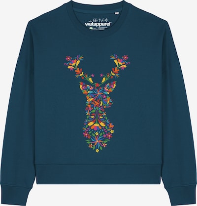 Watapparel Sweatshirt ' Floral Deer ' in XXL in petrol, Produktansicht