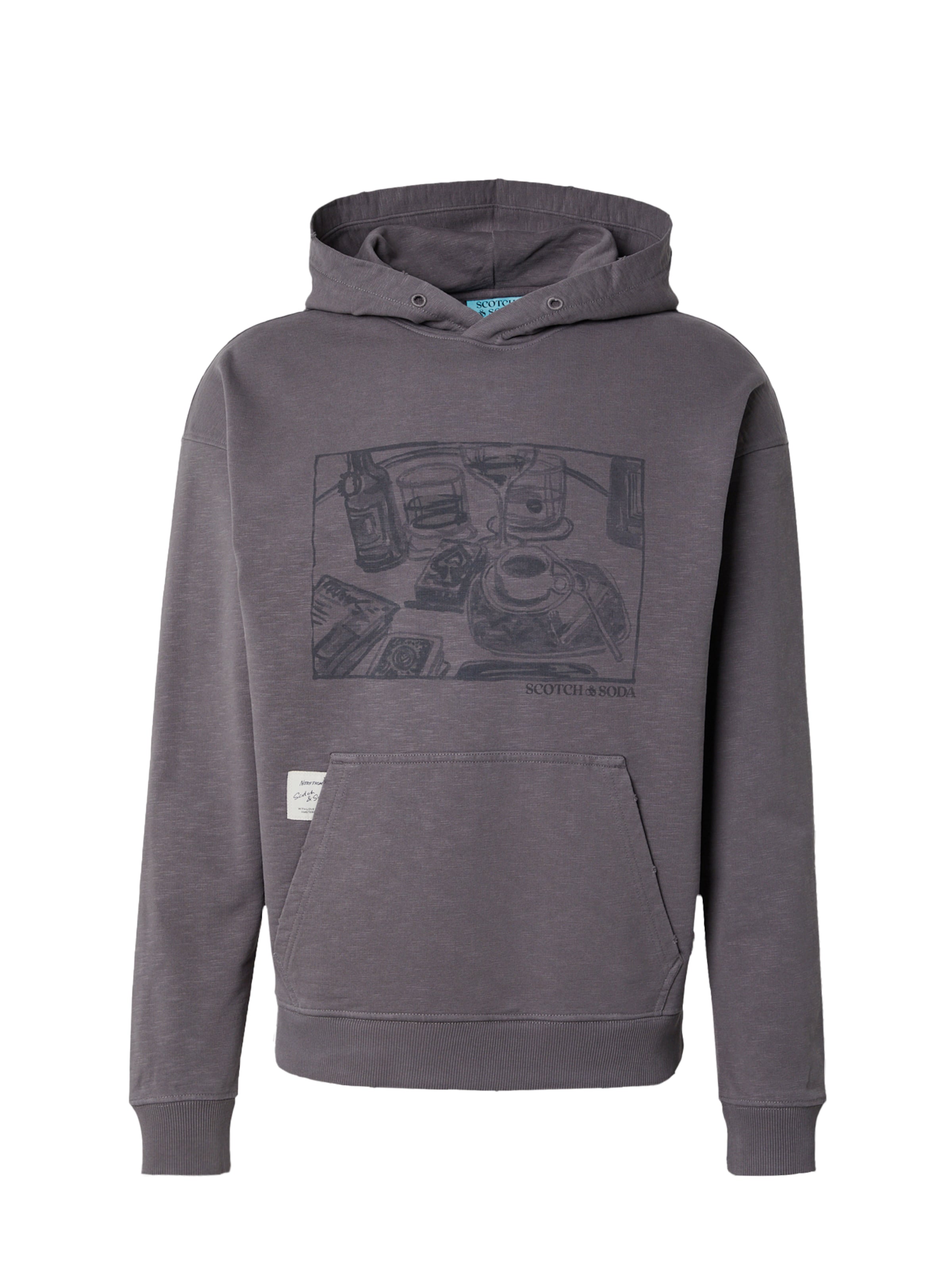 SCOTCH & SODA Mikina 'JOE JONAS X SCOTCH SODA' – šedá: přední strana