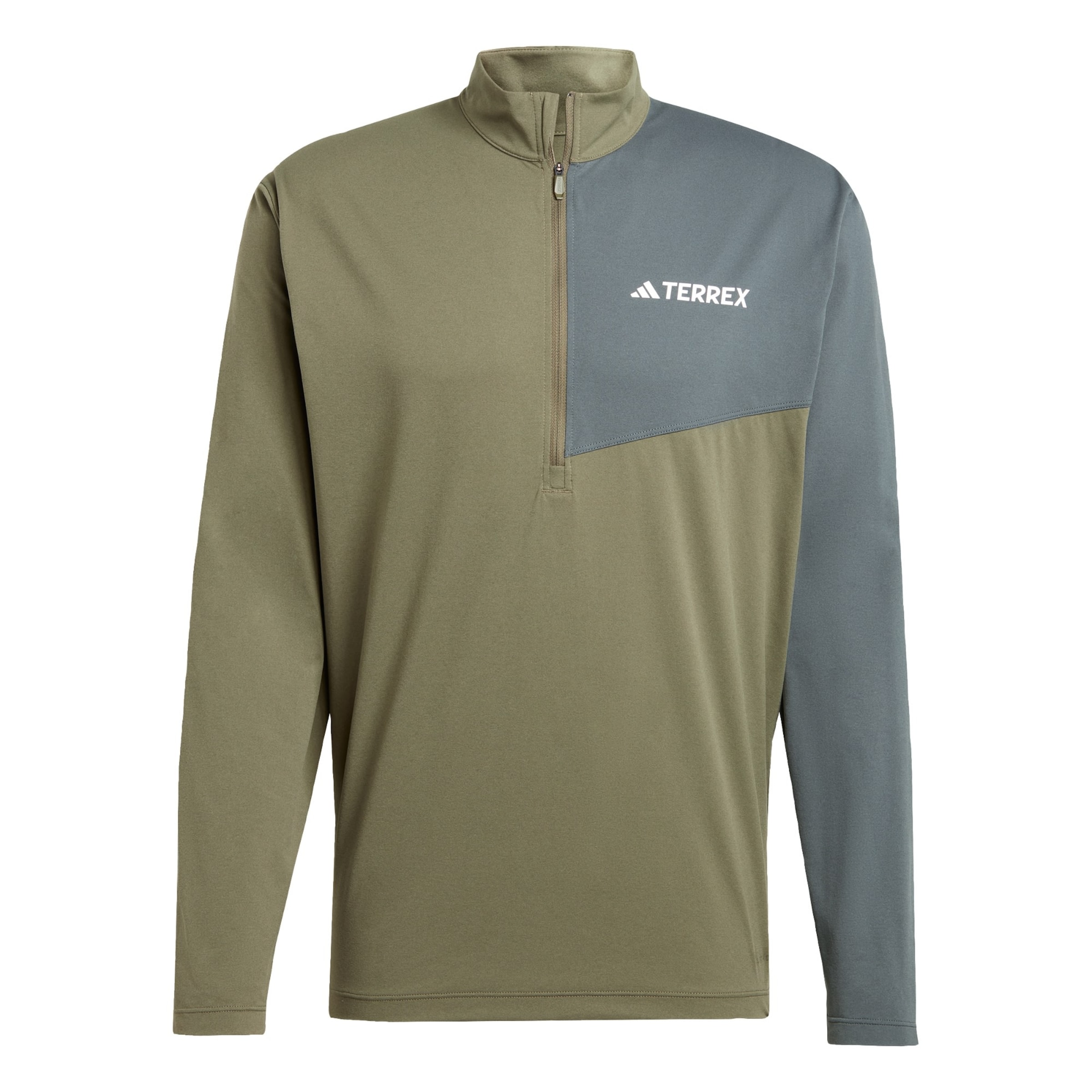 ADIDAS TERREX - Camiseta funcional 'Multi Climacool 1/2 Zip Long Sleeve' en verde: frente