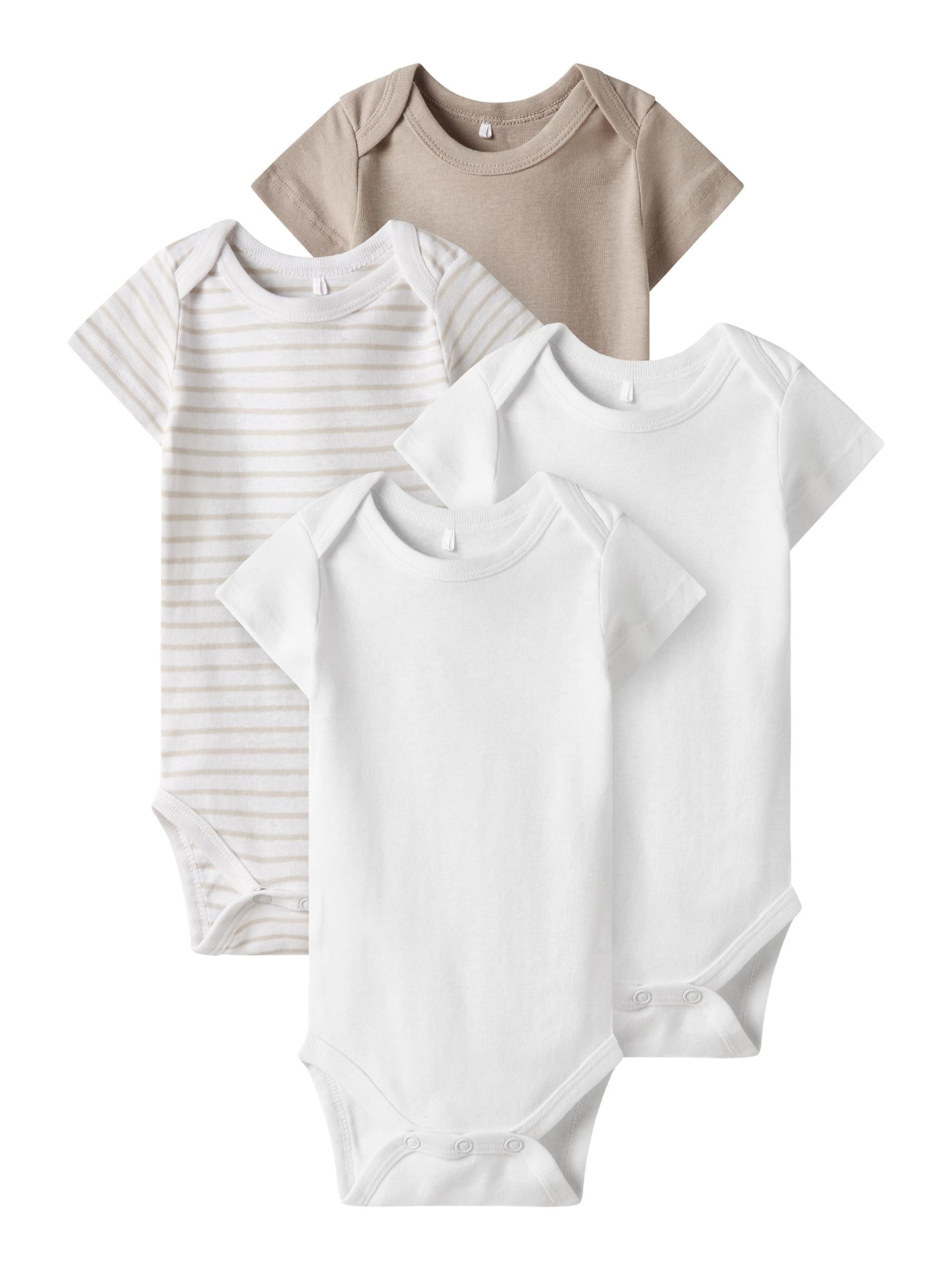 Barboteuse / body TWO SOON en beige : devant