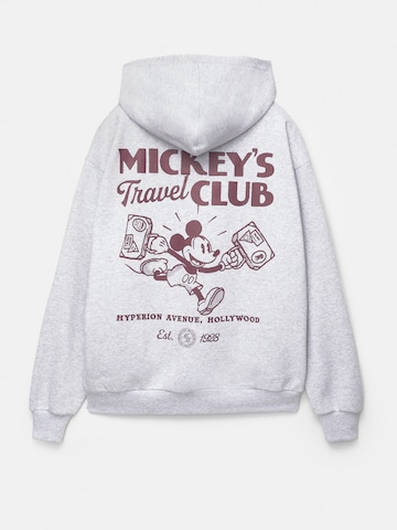 Sweat-shirt 'MICKEY´S TRAVEL CLUB' Pull&Bear en gris