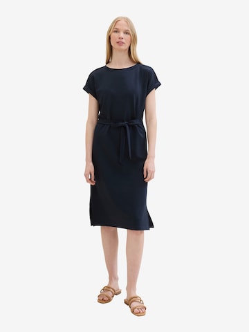 TOM TAILOR Jurk in Blauw: voorkant