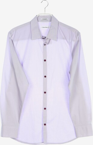 Calvin Klein Button Up Shirt in M in Purple: front