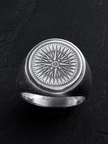 REYTEL Δαχτυλίδι 'COMPASS ROSE' σε ασημί