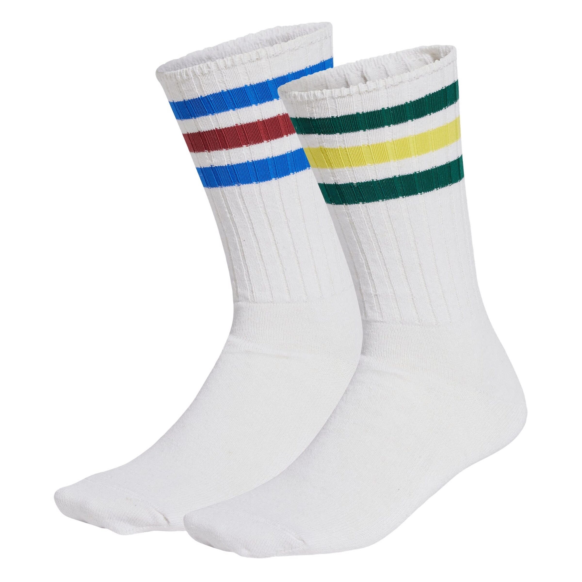 Chaussettes 'Ribbed Crew 2 Pairs' ADIDAS ORIGINALS en blanc : devant