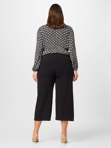 KAFFE CURVE Loose fit Pants 'Nana' in Black