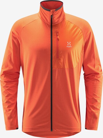 Haglöfs Athletic Fleece Jacket 'Mirre Mid' in Orange: front