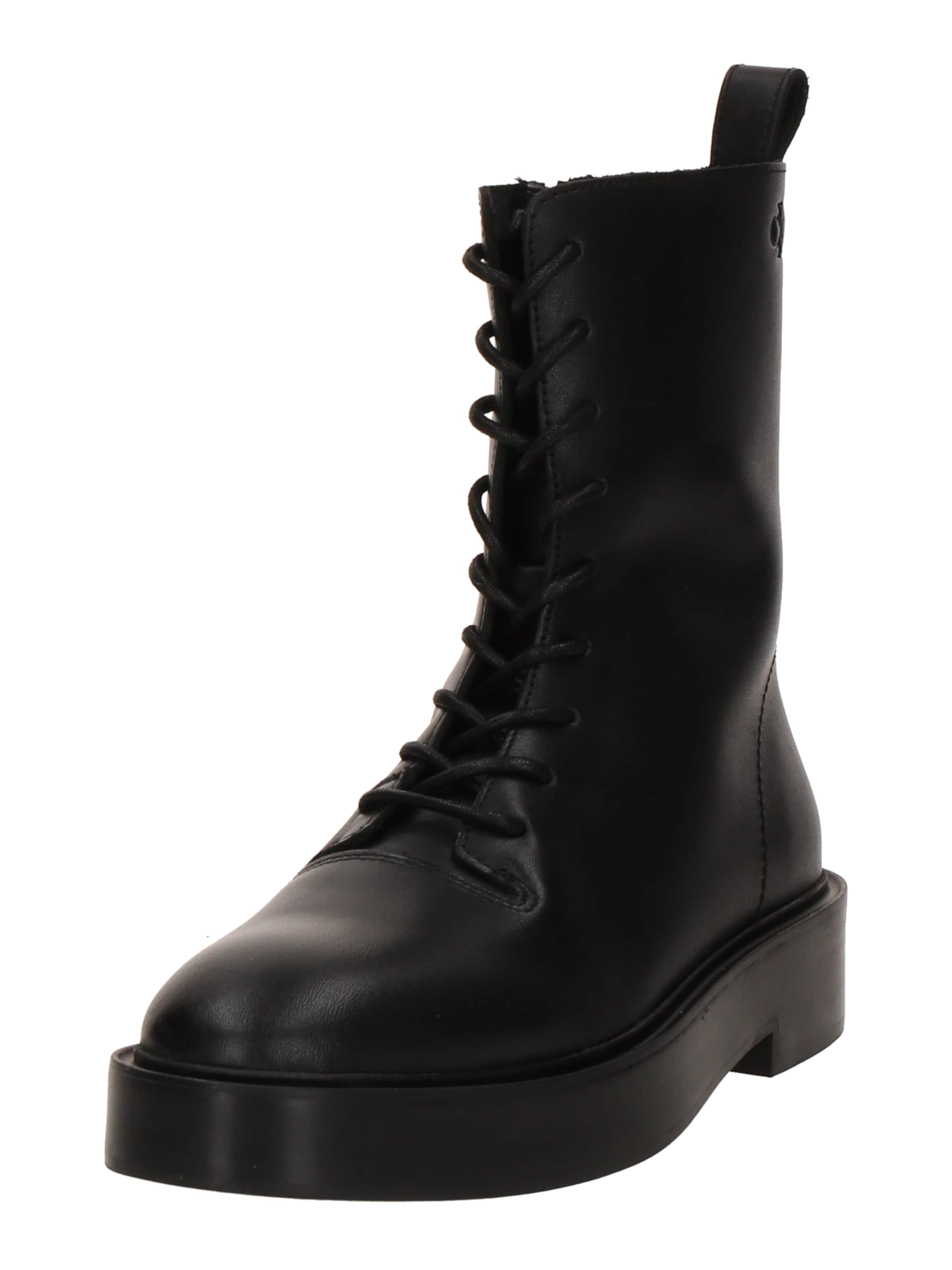 Calvin Klein Μποτάκι με κορδόνια σε μαύρο: μπροστά