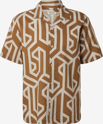 INDICODE JEANS Button Up Shirt in Beige: front