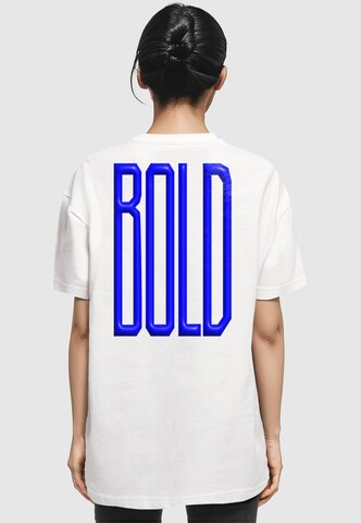 Merchcode T-Shirt 'Bold' in Weiß: Vorderseite