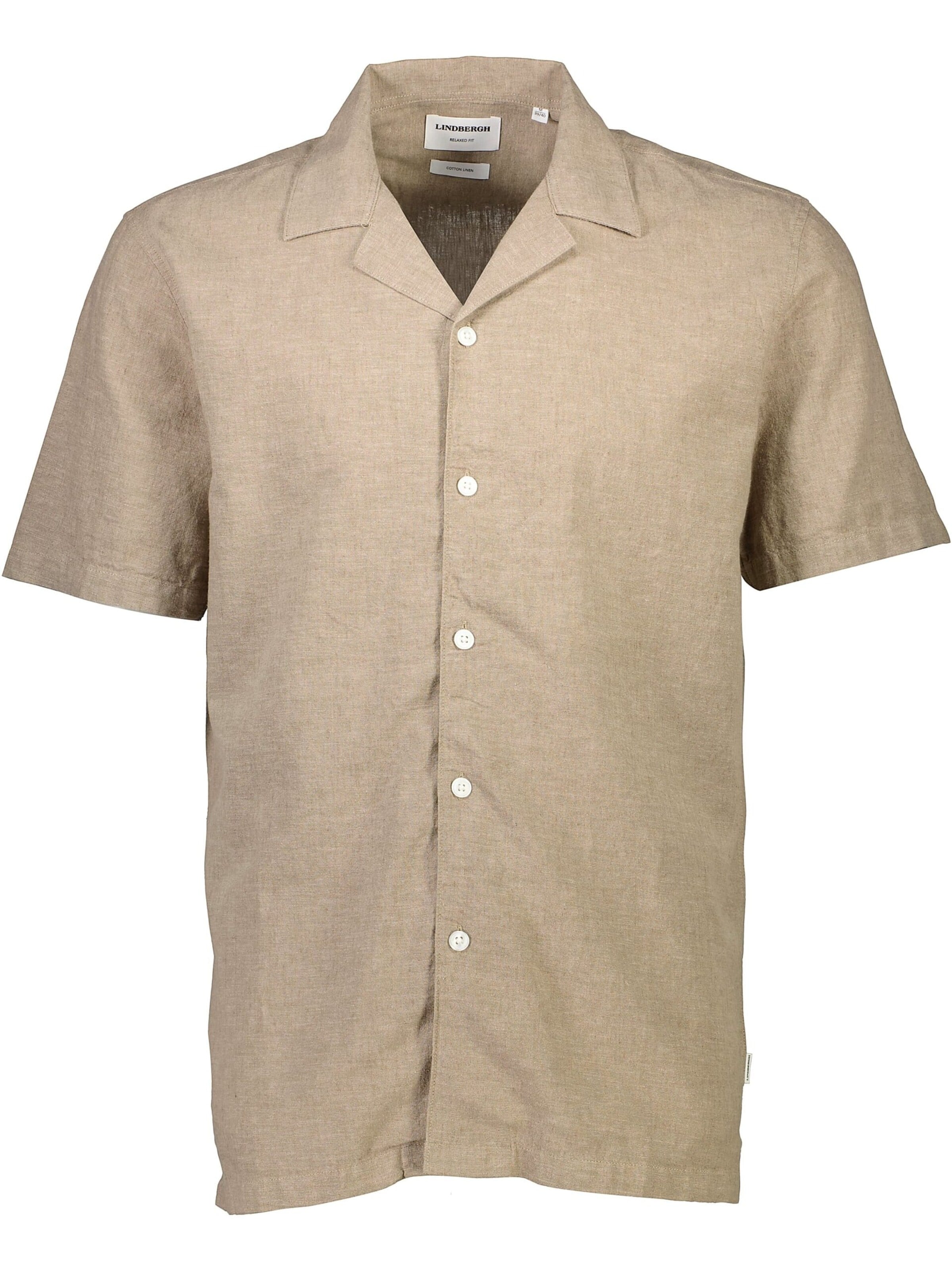 Lindbergh Regular fit Overhemd in Beige: voorkant