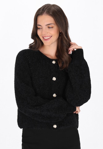 Cardigan Usha en noir : devant