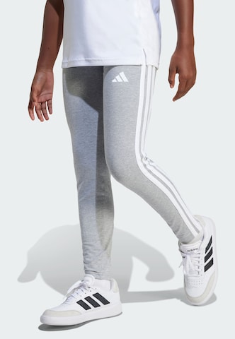 ADIDAS SPORTSWEAR - Skinny Pantalón deportivo 'Essentials' en gris: frente