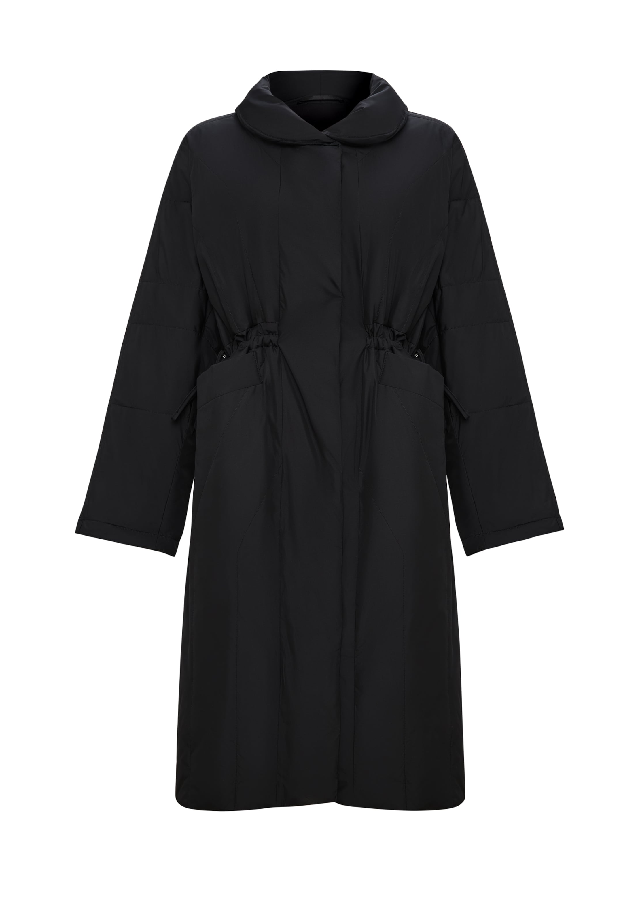 CESARE GASPARI Between-seasons coat in Black: front