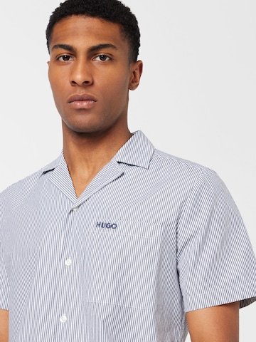 HUGO Red Regular fit Button Up Shirt 'Ellino' in Blue